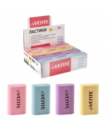 ЛАСТИК, DEVENTE «PASTEL», СИНТЕТИЧЕСКИЙ КАУЧУК, ПРЯМОУГОЛЬНЫЙ, АССОРТИ, 37Х24Х11ММ