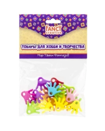 Ладошки декоративные цветные, ассорти, 20 шт., п/п с е/п арт.FD020194