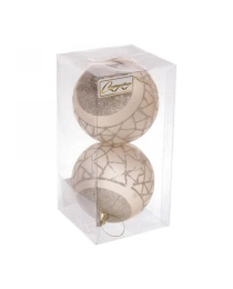 Набор украшений SHINE "Brilliant pattern" 8 см (2 шт.), light champagne