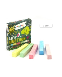 Мел цветной, 6 цветов, карт.коробка