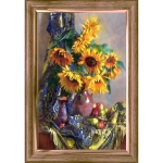 Алмаз.моз.квадрат.30x40(класс.)без подр.,полн.зап.(32цв)Рус.Кол-я.Горячева С.Подсолнухи(Арт. FW-012)