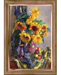 Алмаз.моз.квадрат.30x40(класс.)без подр.,полн.зап.(32цв)Рус.Кол-я.Горячева С.Подсолнухи(Арт. FW-012)