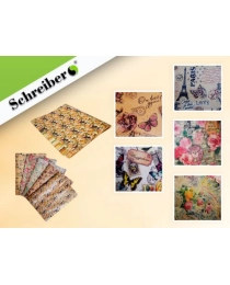 Подарочная бумага КРАФТ  75х51 см, 80 г., ассорти