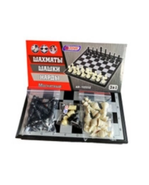 Набор Деревянный 3 в 1 . Шахматы, шашки, нарды.(34,5 х 34,5) AR-10552