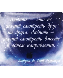 Виниловый магнит "Любить - это означает смотреть..."  (пакетик с европодвесом) Т-3315