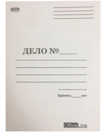 Папка-обложка "ДЕЛО" мелованная-1 (ОБ-4833), 280г/м2, белая