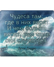 Виниловый магнит "Чудеса там, где в них верят" (пакетик с европодвесом) Т-3306