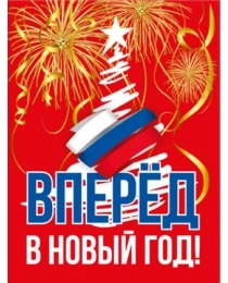 Виниловый магнит "Вперед в новый год"