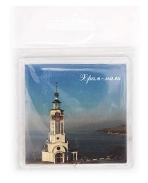 НЛО Магнит акрил Крым (6,5 * 6,5) Храм-Маяк.