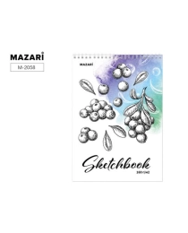 Скетчбук (блокнот) А4, плотность 160 г/м2, 40 листов, на гребне M-2058