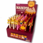 РУЧКА ГЕЛЕВАЯ АВТОМАТИЧЕСКАЯ, КРИСТАЛЛ-КАНЦ «NANDY», СИНИЙ, 0,5ММ, ПИШУЩИЙ УЗЕЛ ПУЛЕВИДНЫЙ, АССОРТИ