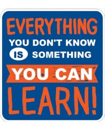 Украшение на скотче "Everything you don"t know is something you can learn!" 079.369