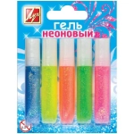 ГЕЛЬ С БЛЕСТКАМИ, ЛУЧ «НЕОНОВЫЙ», 5 ЦВЕТОВ, 5 МЛ ГЕЛЬ С БЛЕСТКАМИ, ЛУЧ «НЕОНОВЫЙ», 5 ЦВЕТОВ, 5 МЛ