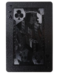 Карты игральные пластиковые чёрные Круги (54 шт.) ИН-4388