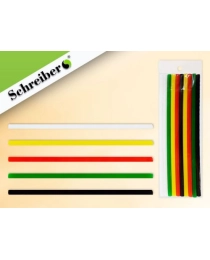 Стержни для клеевого пистолета ЦВЕТНЫЕ, d=0,7, 20 см, упаковка 10 штук, ЦЕНА ЗА УПАКОВКУ S 8718