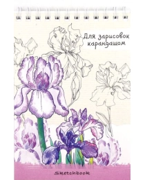 Скетчбук А6, 48л, НАБРОСКИ-ЦВЕТОВ (48-5685), на гребне, жесткая подложка, блок 60г