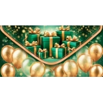 Конверт для денег (ФС) (золотые блестки) 2-16-3192