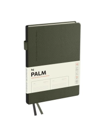 Ежедневник недатированный, А6, 136л., твердый переплет, кожзам, BG "Palm. Dark khaki", темно-зеленый