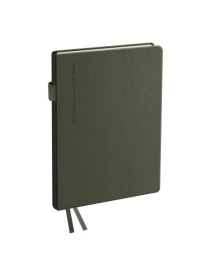 Ежедневник недатированный, А6, 136л., твердый переплет, кожзам, BG "Palm. Dark khaki", темно-зеленый