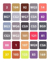 Маркеры для скетчинга двуст COLORFUL TONES 120шт. (МП-7950) скош/пул након,блендер в компл