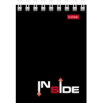 БЛОКНОТ HATBER &laquo;INSIDE&raquo;, А7, 40Л, КЛЕТКА, СПИРАЛЬ, РИСУНОК, АССОРТИ