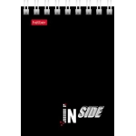 БЛОКНОТ HATBER &laquo;INSIDE&raquo;, А7, 40Л, КЛЕТКА, СПИРАЛЬ, РИСУНОК, АССОРТИ
