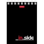 БЛОКНОТ HATBER &laquo;INSIDE&raquo;, А7, 40Л, КЛЕТКА, СПИРАЛЬ, РИСУНОК, АССОРТИ