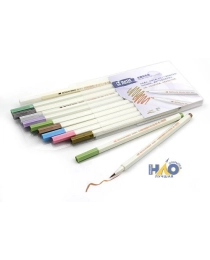 Скетч - Фломастеры  BRUSH 10 цв. STA6551BR-10 перламутровые, 1-2 мм, шестигранные (1/1/180)