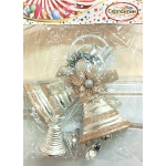 Украшение новогоднее "Сказочный колокольчик" 45*25 см, Серебро/шампань