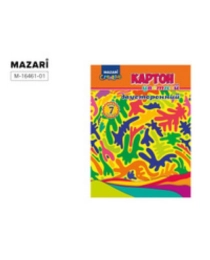 Набор цветного картона мелованного двустороннего 7 л., 7 цв.,  А4, плотность 240 г/м2, в папке M-16461