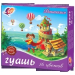 КРАСКА ГУАШЕВАЯ, ЛУЧ &laquo;ФАНТАЗИЯ&raquo;, 16 ЦВЕТОВ, 15 МЛ, КАРТОННАЯ КОРОБКА
