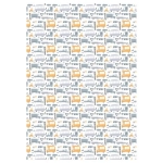Упаковочная бумага глянц. 70*100см, MESHU "Сhildish", 80 г/м2, ассорти, 5 дизайнов