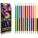 Карандаши цветные двухсторонние "deVENTE. Triolino Ultra 4М" 12 штук - 24 цвета, 4М, диаметр грифеля