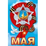 Наклейка "9 Мая" (Девятка с орденом победы ) 70001379