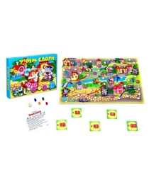 "Учим слоги" обучающая игра-ходилка с карточками  , арт.Р1735