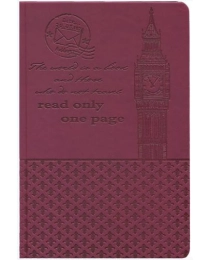 TМ"Collezione"ЗАПИСНАЯ КНИГА  А5 96л. ВЫСОКАЯ БАШНЯ, ФИОЛЕТОВАЯ-2 (96-5807) к/з,тисн,бл.краф, б/п