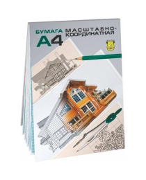 Бумага масштабно-координатная Лилия Холдинг, А4 20л., голубая, в планшете