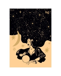 Ежедневник недатированный А5, 136л., 7БЦ BG "Magic comes", отд. фольгой, на резинке
