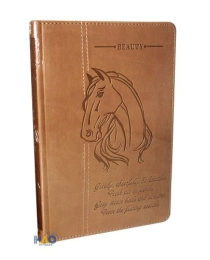 TМ"Collezione"ЗАПИСНАЯ КНИГА  А5 144л. ЛОШАДИНЫЙ ПРОФИЛЬ, БЕЖЕВАЯ (144-5839)кожзам,тиснен,бл в точку