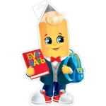 0-35-093А Плакат фигурный (карандаш с букварем)