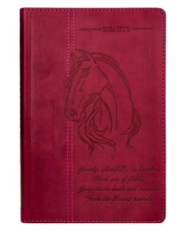TМ"Collezione"ЗАПИСНАЯ КНИГА  А5 144л. ЛОШАДИНЫЙ ПРОФИЛЬ, РОЗОВАЯ (144-5761)кожзам,тиснен,бл в точку
