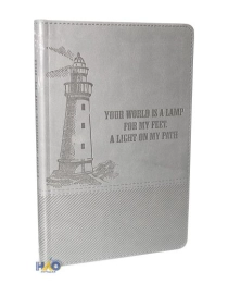 TМ"Collezione"ЗАПИСНАЯ КНИГА  А5 144л. МАЯК, СЕРАЯ-1 (144-5770) кожзам,тисн,бл в точку
