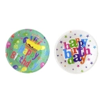 Одноразовая тарелка, Darlens &laquo;HAPPY BIRTHDAY&raquo;, 175 мм, 10 шт, ассорти