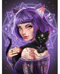 БЛОКНОТ ТОЧКАБУК Witch Girls. ВЕДЬМОЧКА С КОТОМ
