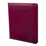 Дневник школьный Alingar 1-11 кл., 48л., 7БЦ, иск.кожа,  поролон,тиснение, закругленные углы, на резинке, "Classic style" Purplish red