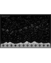 Карта настенная. Звездное небо/Созвездия, светящиеся в темноте. 90х60 см. ГЕОДОМ