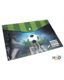 deVENTE Папка-конверт на кнопке "FOOTBALL TIME" А4 (330х235мм), 150мкм, непрозрачная с рисунком, индивидуальная маркировка