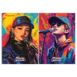 Тетрадь для нот 16л., А4, на скрепке BG "K-pop", глянцевая ламинация, (вертик.) Тетрадь для нот 16л., А4, на скрепке BG "K-pop", глянцевая ламинация, (вертик.)