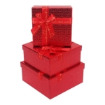 Коробка/набор из 3 шт. Квадрат Красный с лентой 19,5*19,5*9,5см 36 т.м. Коробка/набор из 3 шт. Квадрат Красный с лентой 19,5*19,5*9,5см 36 т.м.