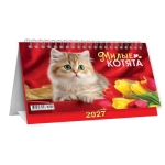 Календарь-домик перекидной (бол., КДБ) Милые котята КДБ-27-014